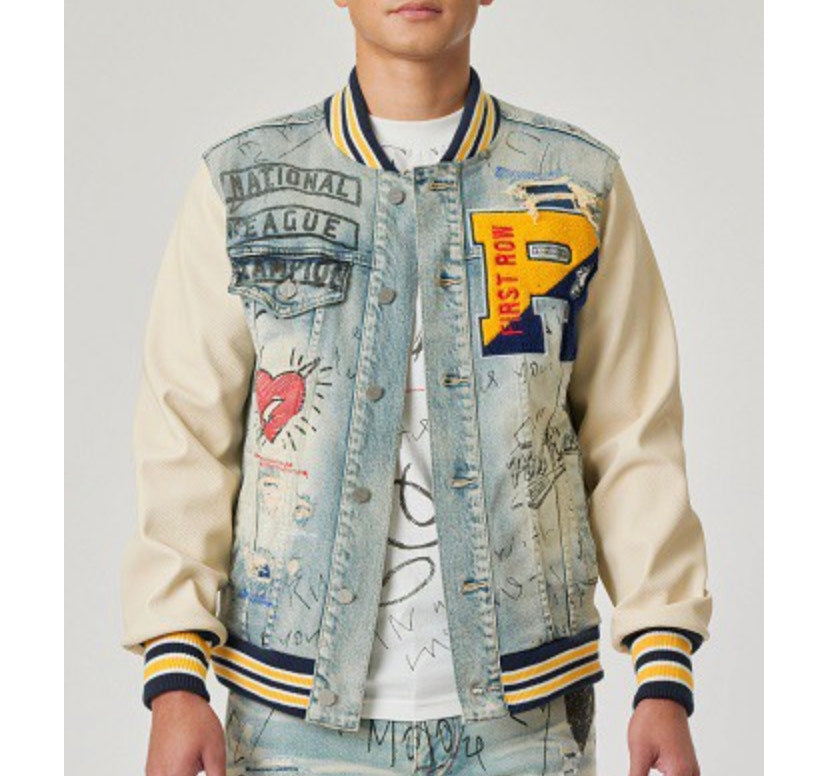 PATCHWORK VARSITY JACKET